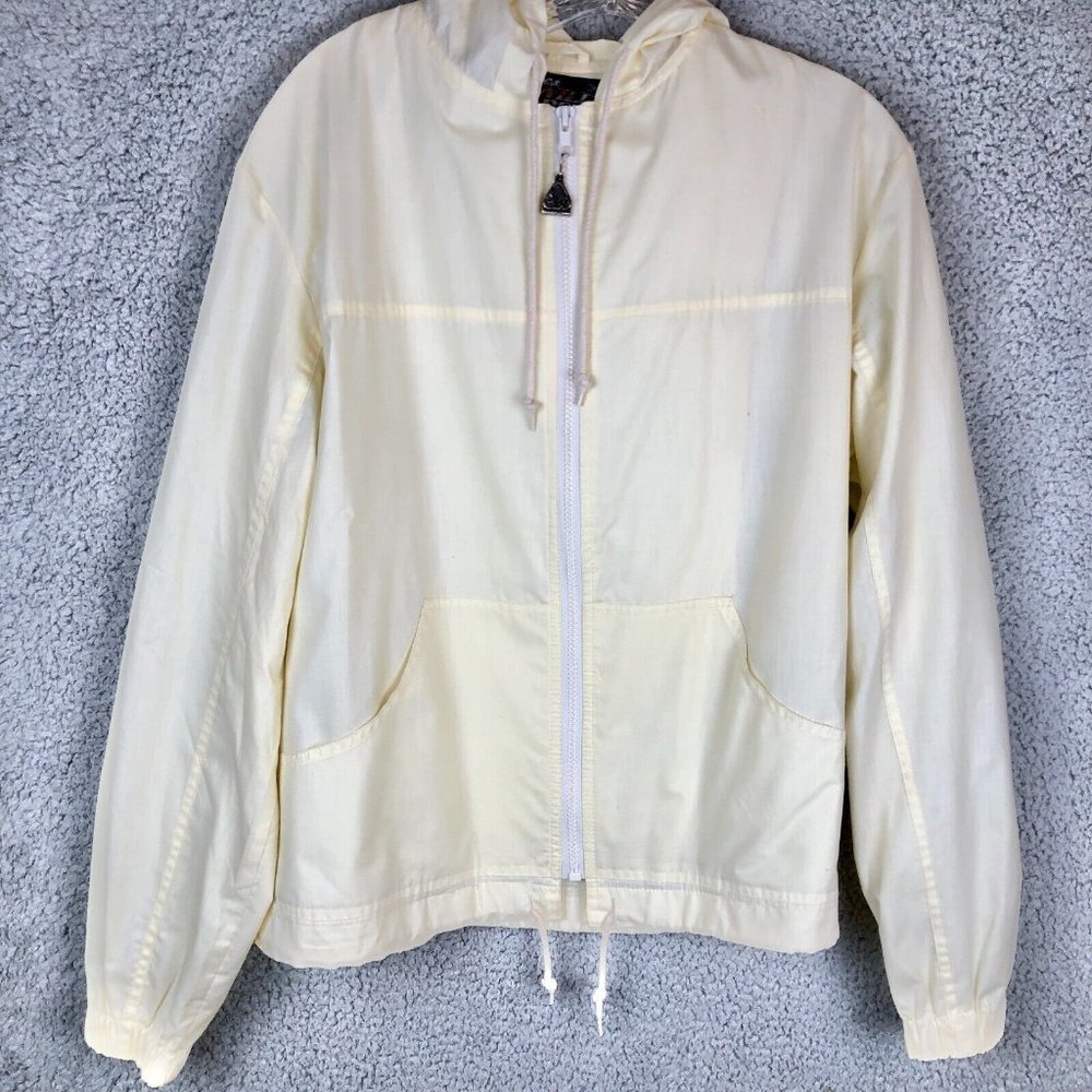 Vintage 80s 90s Pacific Trail Light weight zip jacket Size M WPL9699 Yellow Mens